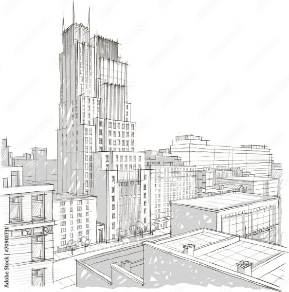 Многоэтажка карандашом