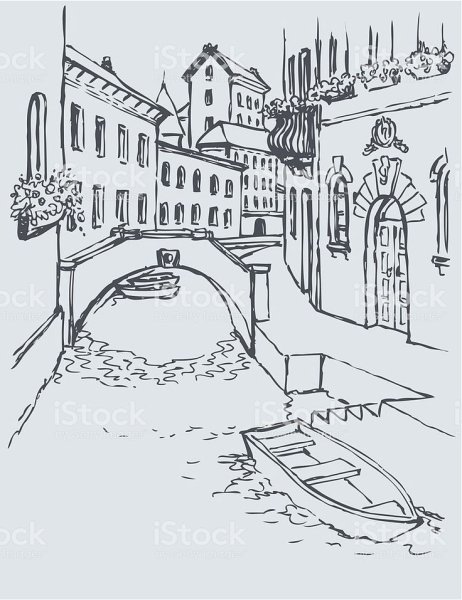 Итальянские улочки карандашом