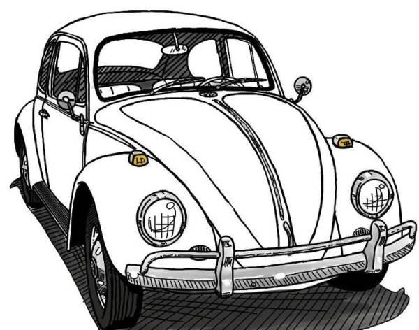 Ретро машины для срисовки