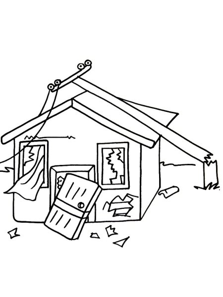 Землетрясение рисунок карандашом