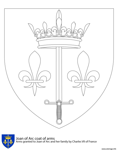 Жанна д'АРК раскраска