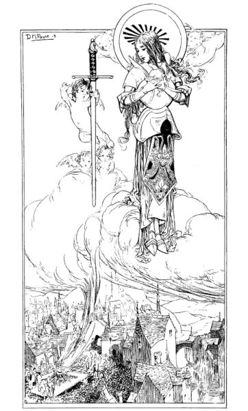 Жанна д'АРК рисунок карандашом