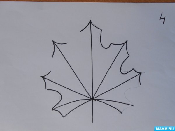 Нарисовать кленовый лист пошагово
