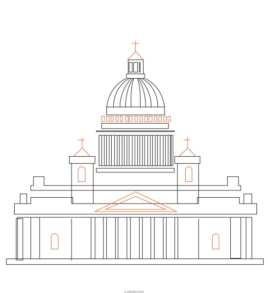 Исаакиевский собор схематично