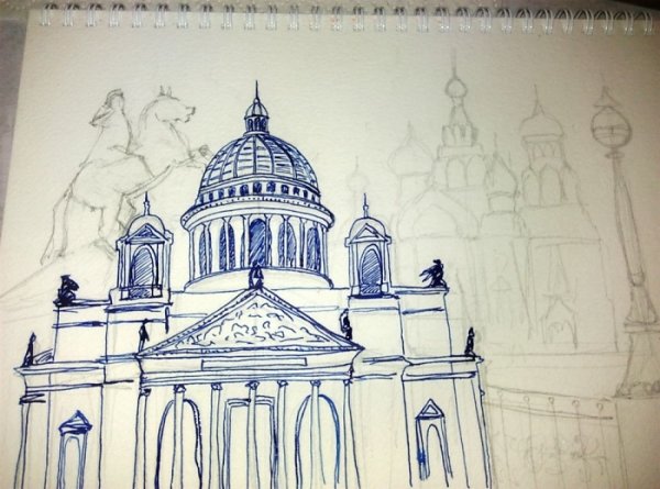 Исаакиевский собор для срисовки