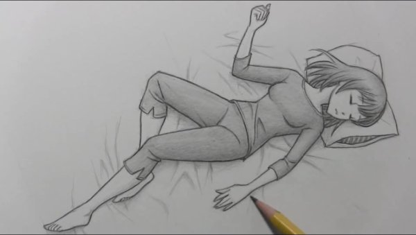 Лежачие позы для срисовки