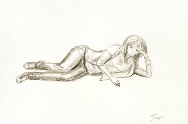 Лежащая фигура человека