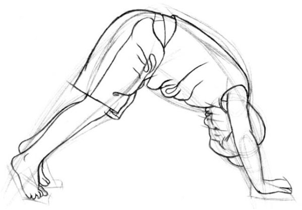 Человек с натуры карандашом