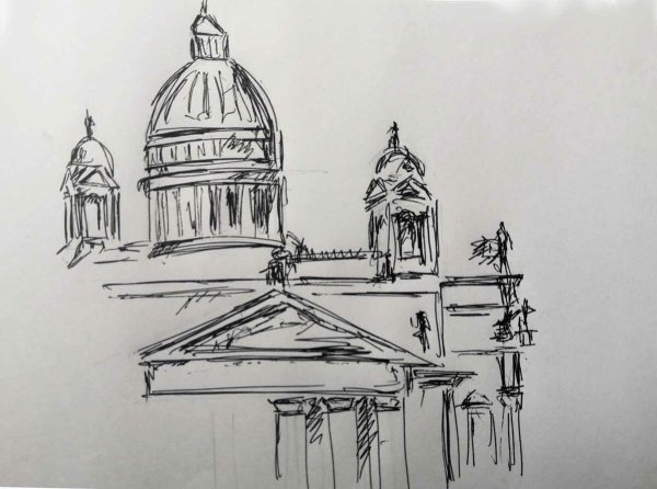 Исаакиевский собор зарисовки