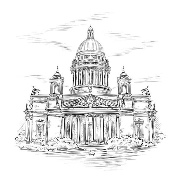 Исаакиевский собор в Санкт-Петербурге Графика