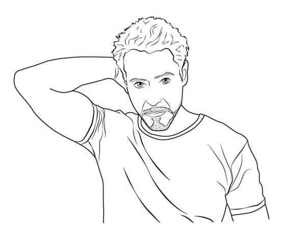 Роберт-Дауни младший рисунок