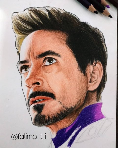 Марвел Тони Старк портрет