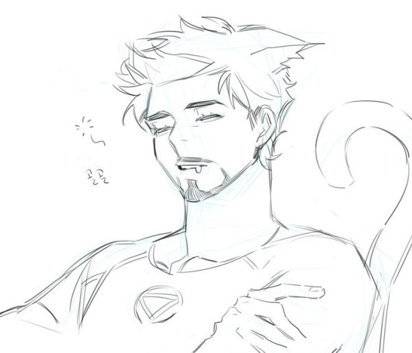 Тони Старк для срисовки