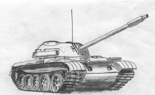 Танк карандашом
