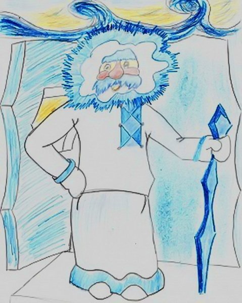 Детские рисунки к сказке Мороз Иванович