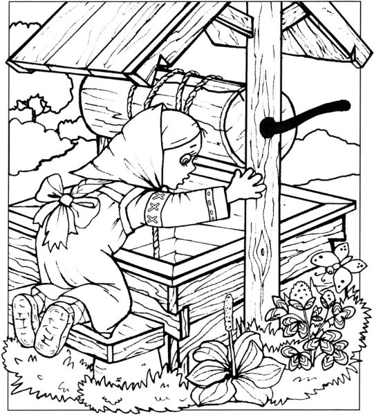 Мороз Иванович раскраска к сказке рукодельница и Ленивица