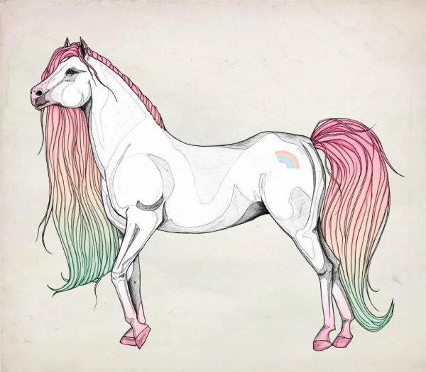 Лошадь карандашом