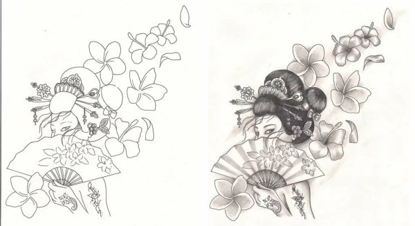 Японские рисунки для срисовки