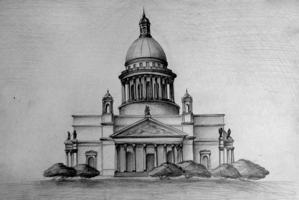 Исакиевский собор рисунок