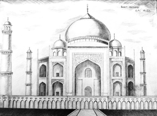 Здания карандашом