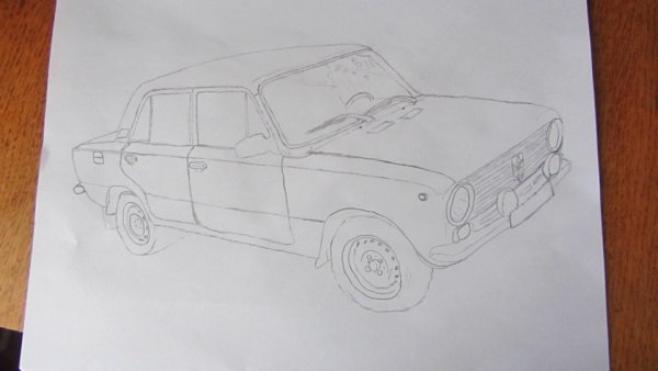 ВАЗ 2107 контур сбоку