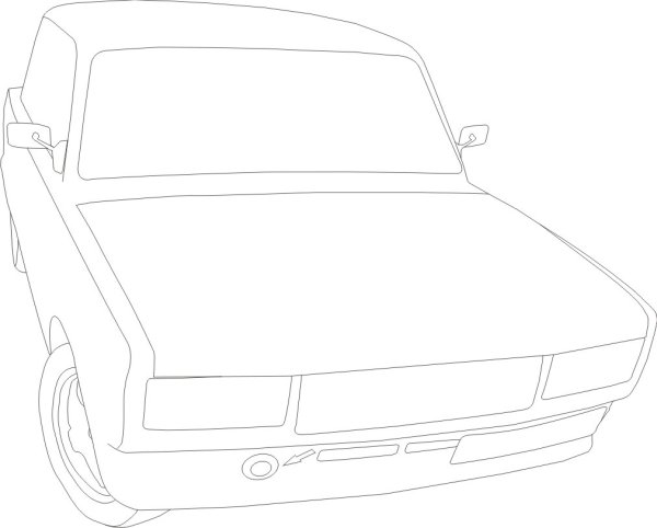 ВАЗ 2106 спереди эскиз