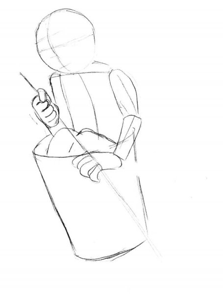 Баба Яга рисунок карандашом