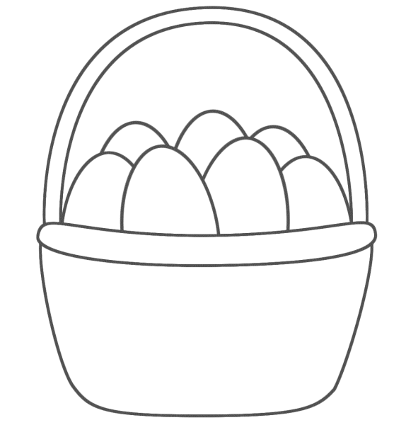 Пасхальный кулич раскраска для детей