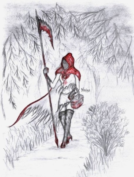 Рисунки карандашом красная шапочка простые