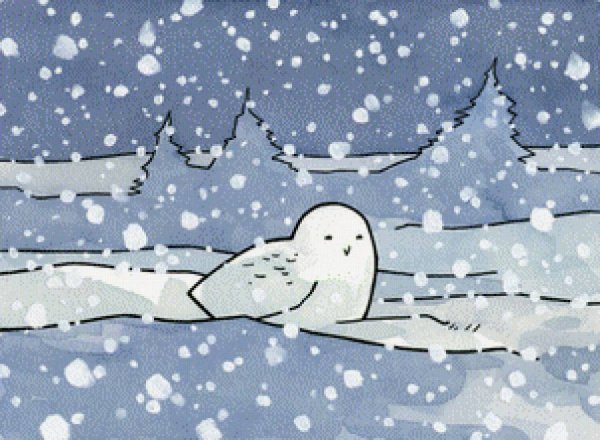 Рисование снегопад