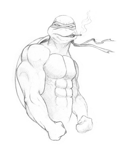 Черепашки ниндзя карандашом для срисовки