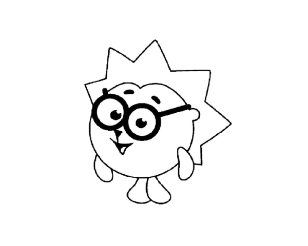 Раскраска Смешарики Ежик