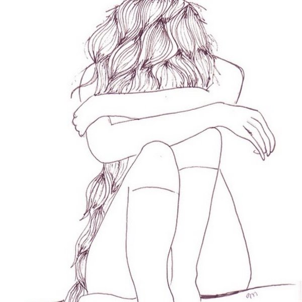 Рисунки для срисовки грустные