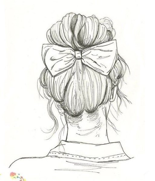 Рисунки карандашом девушки со спины
