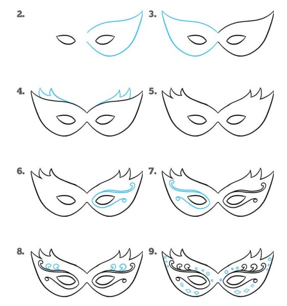 Рисование карнавальных масок