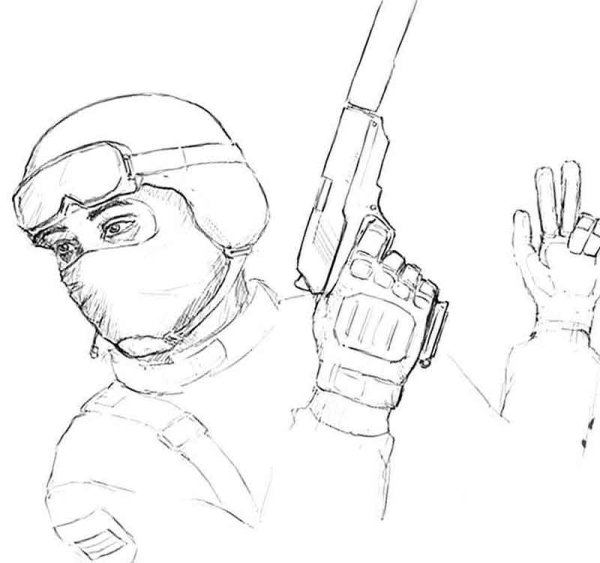 Раскраска контр страйк