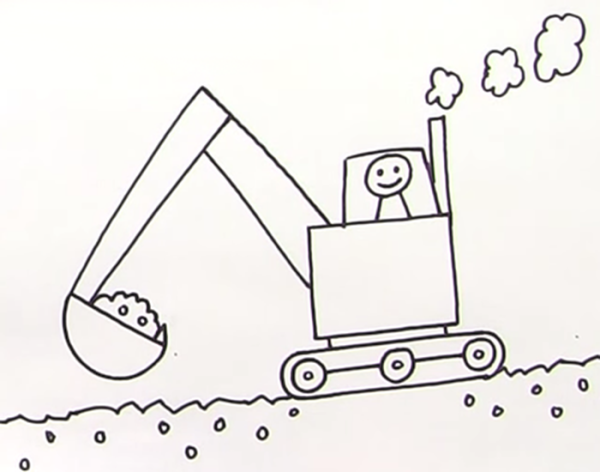 Экскаватор для рисования