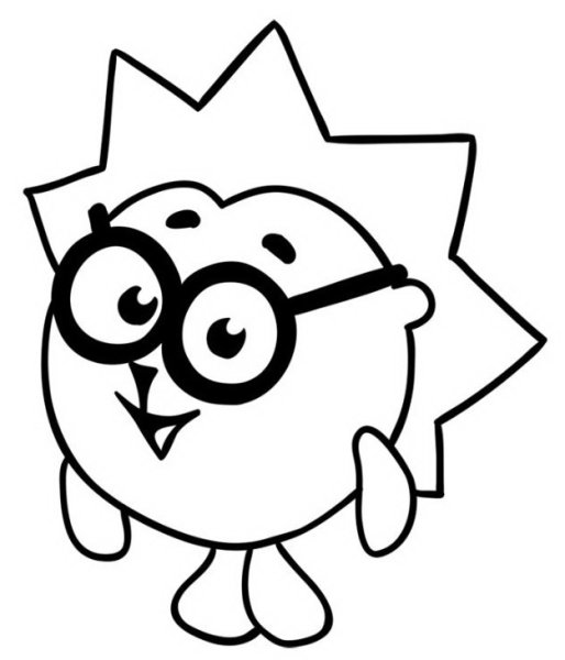 Раскраска Смешарики Ежик