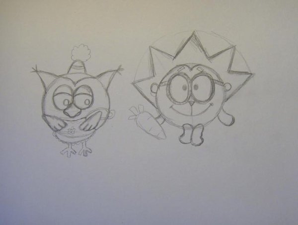Как нарисовать смешариков