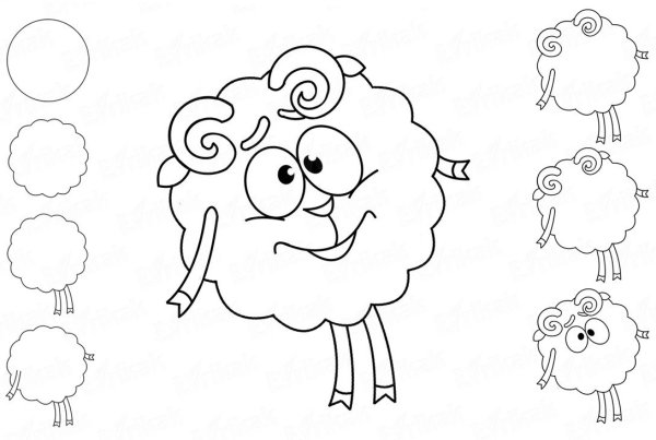 Ёжик для срисовки Смешарики