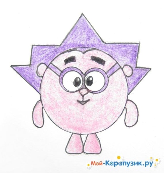 Ёжик из смешариков рисунок карандашом