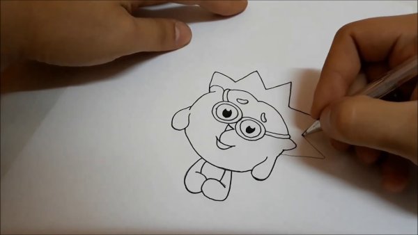 Ёжик из смешариков нарисовать поэтапно