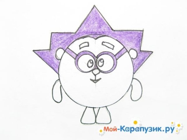 Раскраска Смешарики Ежик девочка