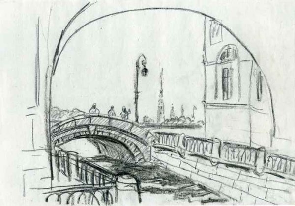 Санкт-Петербург рисунок карандашом