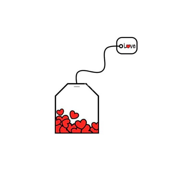 Пакетик чая для срисовки