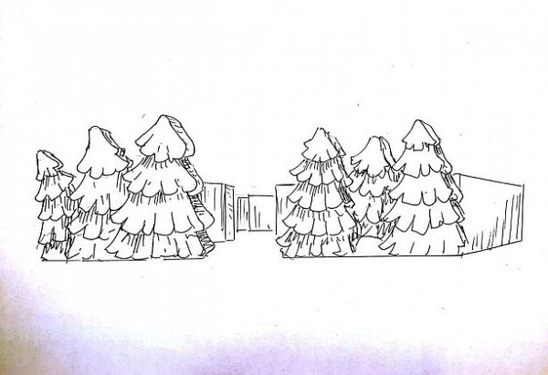 Ледяной город набросок