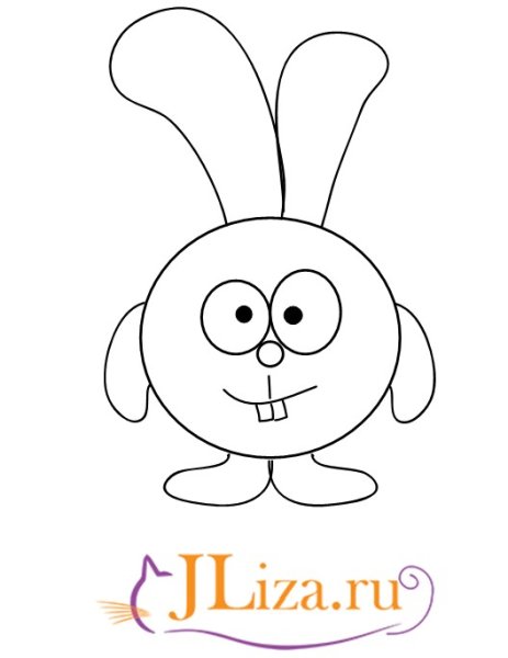 Крош из смешариков раскраска