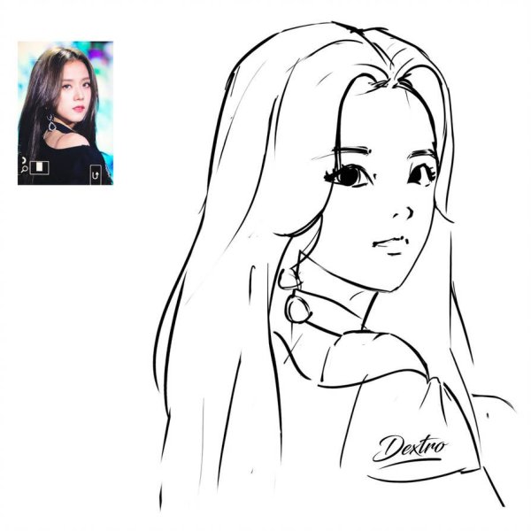 Блэк Пинк Дженни раскраска