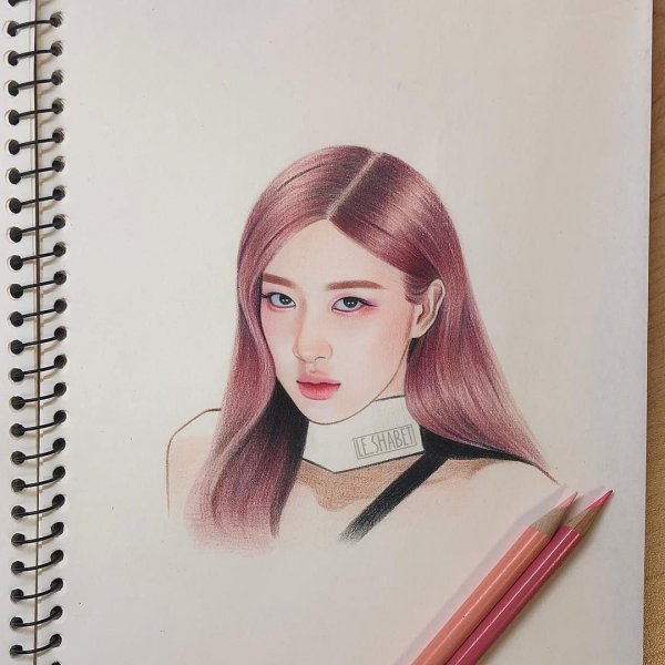 Портрет Розе из блэкпинк