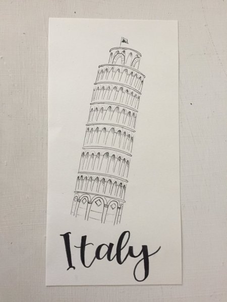Пизанская башня раскраска